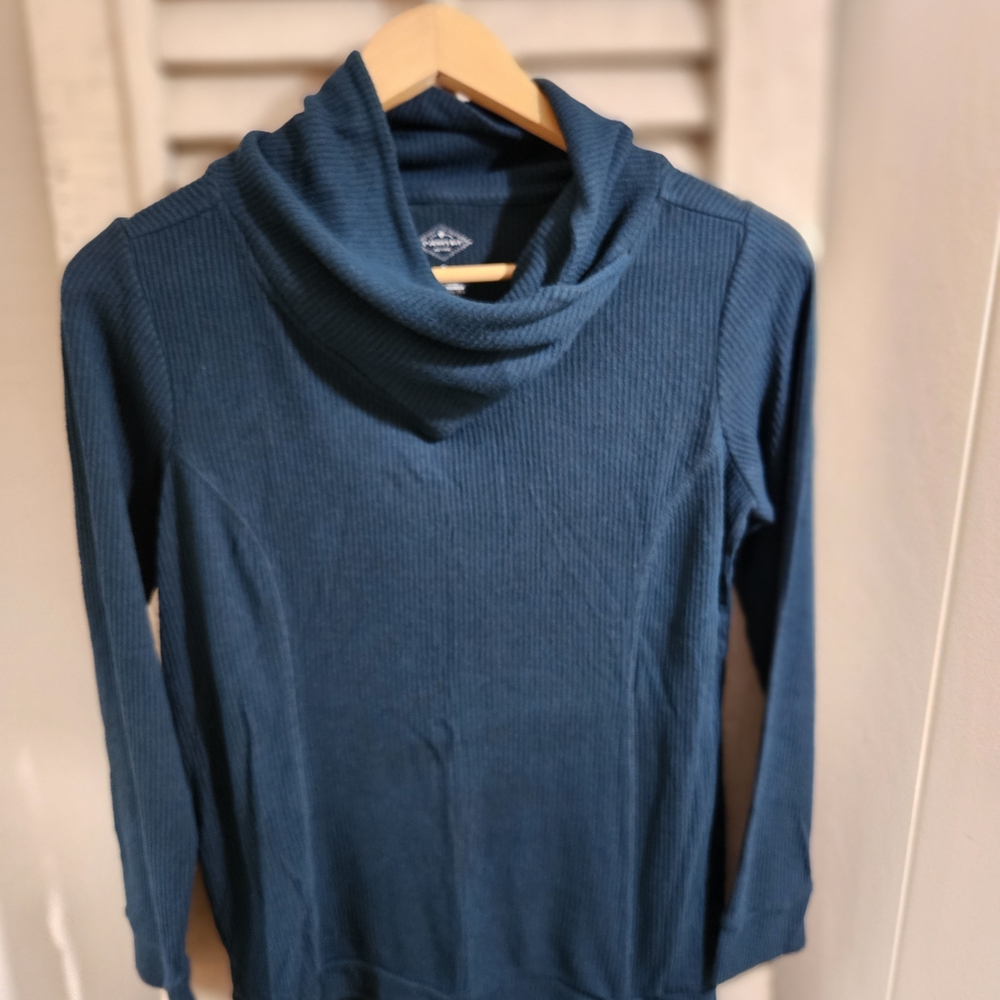 St. John's Bay Deep Teal Cowl Neck Sweater